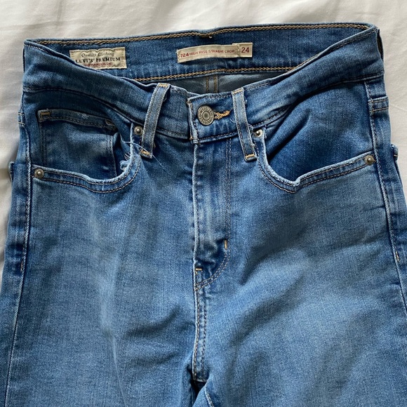 Levi’s 724 High Rise Slim Straight Cropped Jeans - Picture 3 of 5